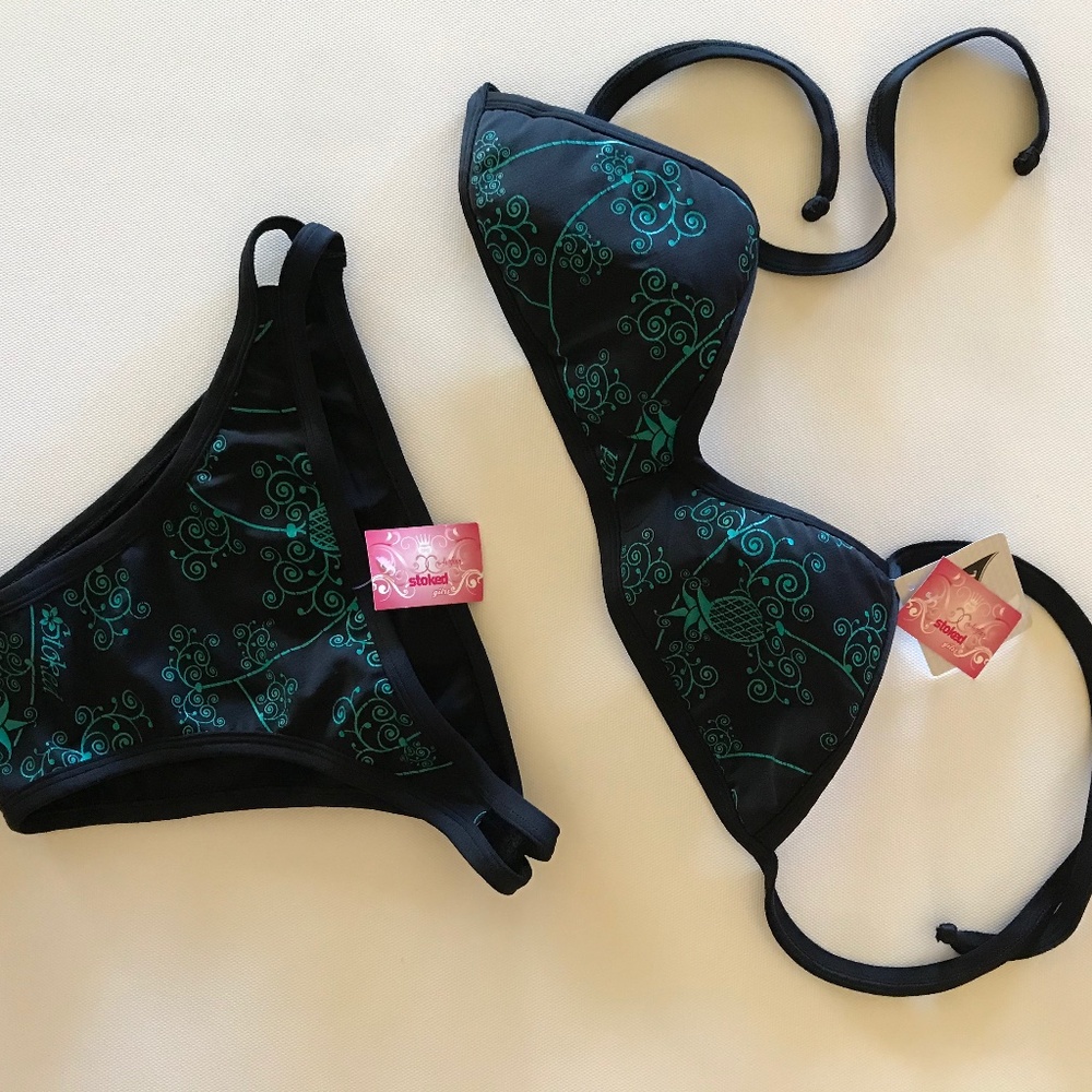 Green and Black Pina Bikini